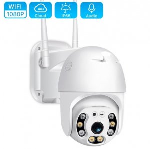 ICSee Αδιάβροχη Έξυπνη PTZ Κάμερα Ασφαλείας 3MP 1080p με WiFi - Αpp Εφαρμογή Παρακολούθησης - Νυχτερινή Λήψη &amp; Μικρόφωνο