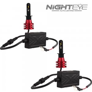 2x Nighteye Λαμπτήρες LED Φώτα Πορείας H1 60W 6500k X1 A344 10000Lm