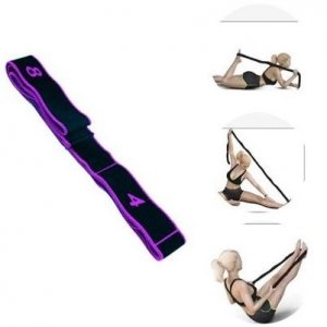 Ιμάντας - Λάστιχο Διατάσεων 8 Επιπέδων 95cm - Yoga &amp; Pilates Stretch Band - Μώβ