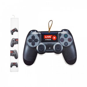 Σετ Παιδική Λαμπάδα με Εκτύπωση Game Controller σε Κερί Πλακέ 4,5x29,5cm &amp; Αναμνηστικό Ξύλινο Καδράκι 20x31cm