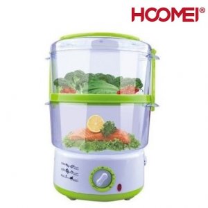 Hoomei Ατμομάγειρας - Φουρνάκι Ατμού 500W 5lt με 2 Επίπεδα Μαγειρέματος &amp; Χρονοδιακόπτη