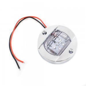 Στρογγυλό Αδιάβροχο Φωτιστικό LED 12V για Σκάφη με Λευκό Φωτισμό R2Q8 - Ασημί