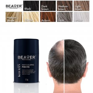 Beaver Hair Building Fibers, Μικρο-ίνες Φυσικής Κερατίνης κατά της Τριχόπτωσης &amp; Αραίωσης των Μαλλιών 12γρ