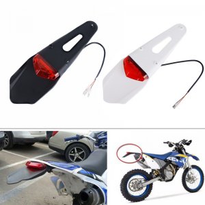Universal Φτερό Πίσω Enduro με Φανάρι LED με Κόκκινο Κρύσταλλο 12V MSDURO11 σε Διάφορα Χρώματα