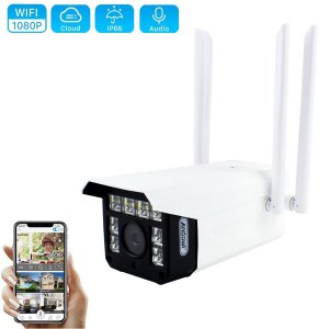 Andowl Αδιάβροχη Έξυπνη PTZ Κάμερα Ασφαλείας 1080p με WiFi - Αpp Εφαρμογή Παρακολούθησης - Νυχτερινή Λήψη &amp; Μικρόφωνο Q-S30 - Λευκή