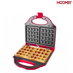 Hoomei Βαφλιέρα 750W με Αντικολλητικές Πλάκες - Αυτόματο Έλεγχο Θερμοκρασίας &amp; Αντιθερμική Λαβή