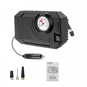 Mini Τρόμπα Έκτακτης Ανάγκης Αυτοκινήτου 90 PSI CarSun με Φακό, Οθόνη LED για Προβολή Πίεσης, 12V Κομπρεσέρ Αέρος