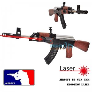 Αεροβόλο Όπλο Μοντελισμού με Laser Στόχευσης Submachine Gun AK47 Α+