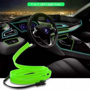 1m Slim Διακοσμητική Ταινία Neon LED Εσωτερικός Φωτισμός Αυτοκινήτου 12V Πράσινο