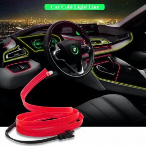 5m Slim Διακοσμητική Ταινία Neon LED Εσωτερικός Φωτισμός Αυτοκινήτου 12V Κόκκινο