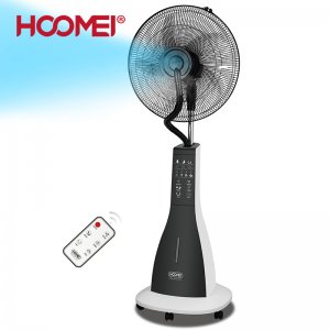 Hoomei Επιδαπέδιος Περιστρεφόμενος Ανεμιστήρας Υδρονέφωσης 90W με Διάμετρο 40cm Τηλεχειριστήριο - 3 Ταχύτητες &amp; Χρονοδιακόπτη