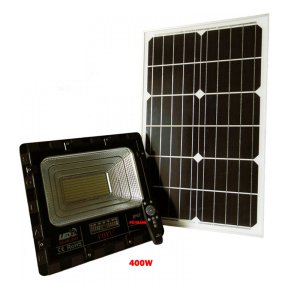 Προβολέας Ηλιακός LED 400w Με Οθόνη &amp; Τηλεχειριστήριο Αδιάβροχος IP67 FOYU F0-T8400