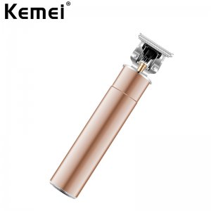 Kemei Επαγγελματική Κουρευτική Μηχανή 5W Επαναφορτιζόμενη USB Ρυθμιζόμενου Μήκους Κοπής με Βουρτσάκι &amp; Προστατευτικό Κάλυμμα  - Ροζ Χρυσό