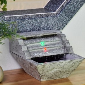 Διακοσμητικό Συντριβάνι με LED Φωτισμό 23x23x16cm - Nature Heley Fountain