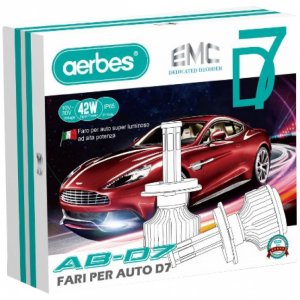 2x aerbes Λαμπτήρες LED SMD Φώτα Πορείας H7 42W 6000K D7 4200Lm