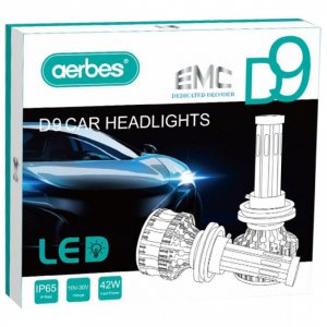 2x Λαμπτήρες LED SMD Φώτα Πορείας H1 42W 6000K D9 4200Lm - AERBES