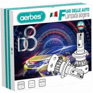 2x aerbes Λαμπτήρες LED SMD Φώτα Πορείας H1 42W 6000K D8 4800Lm
