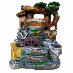 Διακοσμητικό Συντριβάνι Feng Shui με Πουλάκια και Βαρέλια 24x16x14εκ