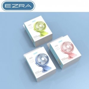 Ezra Φορητός Μίνι Επαναφορτιζόμενος Ανεμιστήρας με Κλιπ USB