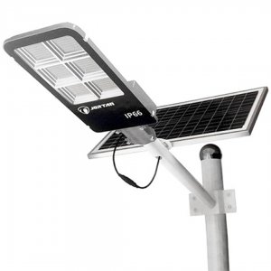 Ηλιακός Προβολέας με Χειριστήριο 200W - Jortan Solar Street Lamp Μαύρο