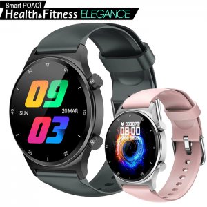 Health &amp; Fitness Elegance Νέας Γενιάς Αδιάβροχο Βιομετρικό Ρολόι 45mm IPS SmartWatch με Πιεσόμετρο, Οξύμετρο, Παλμογράφο, Μέτρηση Βημάτων &amp; Ύπνου