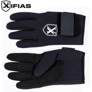 Xifias Γάντια Κατάδυσης Μαύρα Neopren 2.5mm &amp; Εσωτερικό από Δέρμα Amara σε Διάφορα Μεγέθη