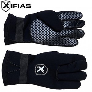 Xifias Γάντια Κατάδυσης Μαύρα 3.5mm &amp; Εσωτερικό από Δέρμα ANTISLIDE σε Διάφορα Μεγέθη