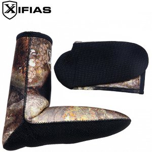Xifias Αντιολισθητικά Καλτσάκια Κατάδυσης 3mm με Nylon Jersey Εξωτερικά &amp; Διπλή Φόδρα Plush Jersey Εσωτερικά - Καφέ Παραλλαγή σε Διάφορα Μεγέθη