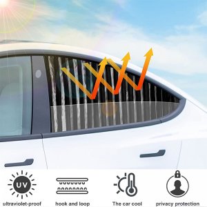 4x Συρόμενες Κουρτίνες Αντιηλιακές - Σκίαστρα 75cm Παραθύρων Αυτοκινήτου Μαγνητικά - Εύκολη Εγκατάσταση