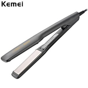 Kemei Πρέσα Μαλλιών με Κεραμικές Πλάκες &amp; Ρυθμιζόμενο Θερμοστάτη