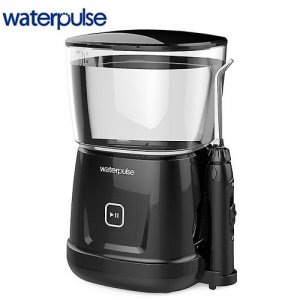 Waterpulse Οδοντιατρικό Σύστημα Καθαρισμού Δοντιών με Δοχείο Νερού 1lt &amp; 5 Εξαρτήματα Κεφαλές Water Flosser - Μαύρο