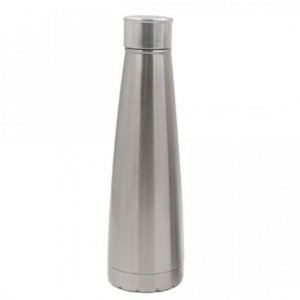 Ανοξείδωτο Θερμός 500ml με Βιδωτό Καπάκι &amp; Εφέ Μετάλλου - Metal Effect Thermos - Ασημί