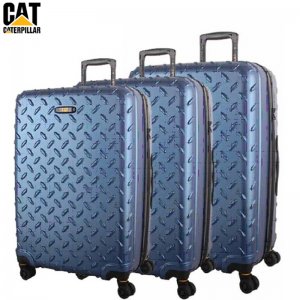 Σετ 3 Heavy Duty Βαλίτσες 50-60-70cm με Κλειδαριά INDUSTRIAL PLATE CAT 83688 με Βαλίτσα Καμπίνας Caterpillar - Sea Blue 177