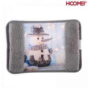 Hoomei Ηλεκτρική Θερμοφόρα - Μαξιλάρι 500W με Θήκη για τα Χέρια Γενικής Χρήσης 25x17x6cm Χιονάνθρωπος Γκρι