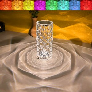 DiamondLit Φωτιστικό Αφής RGB LED Μπαταρίας με Τηλεχειριστήριο