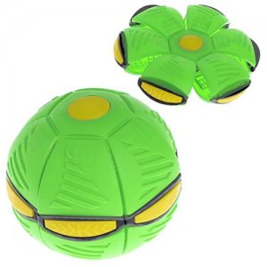 Δίσκος - Φρίσμπι όπου γίνεται Μπάλα με LED - Flat Ball Disk - Πράσινο