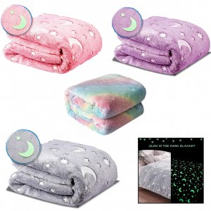 Παιδική Κουβέρτα Fleece που Φωσφορίζει 150x120cm με Λαμπερά Φωσφορίζοντα Σχέδια - Childrens Glow Blanket