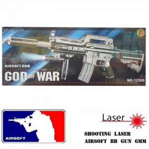 Αεροβόλο Όπλο Μοντελισμού με Laser Στόχευσης &amp; Σιγαστήρα 1239B