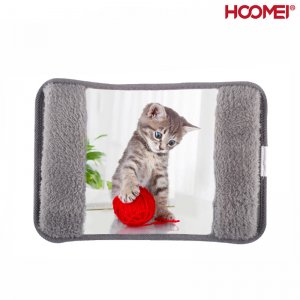 Hoomei Ηλεκτρική Θερμοφόρα - Μαξιλάρι 500W με Θήκη για τα Χέρια Γενικής Χρήσης 25x17x6cm Γατάκι - Γκρι