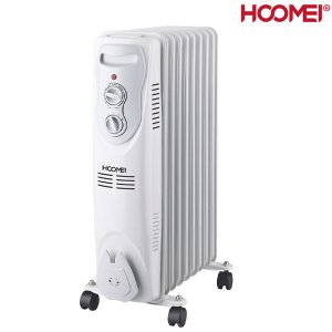 Hoomei Επιδαπέδιο Τροχήλατο Καλοριφέρ Λαδιού 2000W με 9 Φέτες - 3 Ρυθμίσεις Θερμοκρασίας &amp; Προστασίες Υπερθέρμανσης &amp; Πτώσης