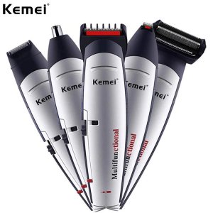 Kemei Επαναφορτιζόμενη Κουρευτική Μηχανή - Trimmer 5 σε 1 3W Ενσύρματη Πλήρες Σετ Ανδρικής Περιποίησης