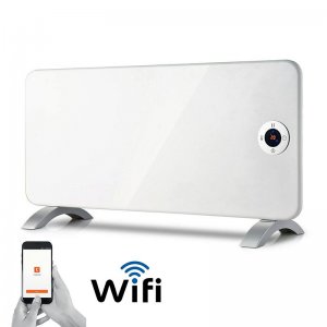 WiFi Θερμοπομπός Ρεύματος 1500W με App Κινητού, Οθόνη LCD, Μεταλλικό Περίβλημα &amp; Ηλεκτρονικό Θερμοστάτη Thermoval Πολωνικής Κατασκευής Επιτοίχιος