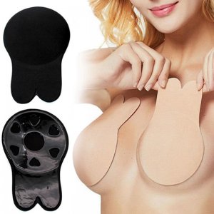 HOLDY Αυτοκόλλητο Αόρατο Στράπλες Σουτιέν Push-Up με Σιλικόνη - Μαύρο