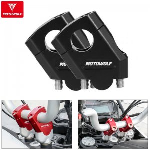 Motowolf Αποστάτες Τιμονιού Μοτοσυκλέτας 5cm Φ22mm - Μαύρο