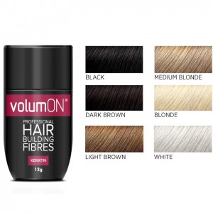 VolumON Hair Building Fibers, Μικρο-ίνες Φυσικής Κερατίνης κατά της Τριχόπτωσης &amp; Αραίωσης των Μαλλιών 12γρ Διάφορα Χρώματα