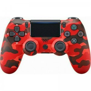 Ασύρματο Χειριστήριο PS4 με Λειτουργικό Ηχείο - Doubleshock - Συμβατό με Υπολογιστές - CTR Wireless Controller Κόκκινο Camouflage