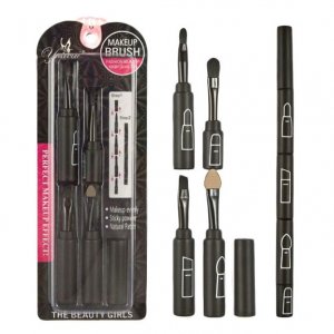 Σετ 4 σε 1 Πινέλα Μακιγιάζ - 4 in 1 Makeup Brush Μαύρο