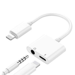 Καλώδιο - Μετατροπέας Lightning Bluetooth σε 3.5mm Headphones Jack &amp; Υποδοχή Lightning - Λευκό