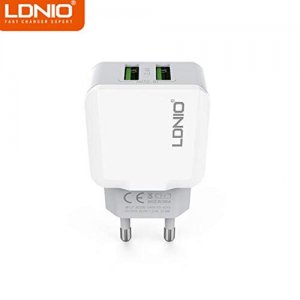 LDNIO Φορτιστής Πρίζας με 2 Θύρες USB-A 2.4A  - Λευκός