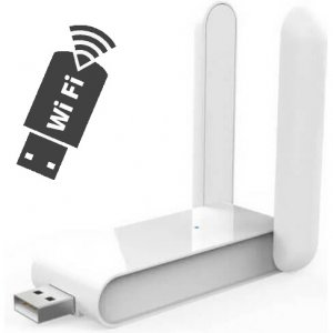 Ασύρματος USB Αντάπτορας Δικτύου - Κεραία WiFi 5GHz AC1200 Dual Band 866Mbps 802.11ac - Λευκό